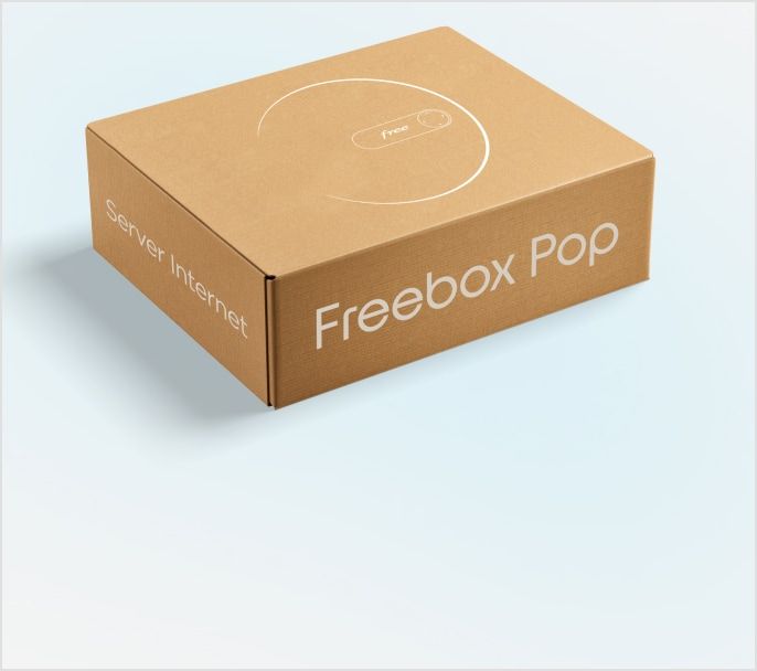 Emballage éco-responsable de la Freebox Pop