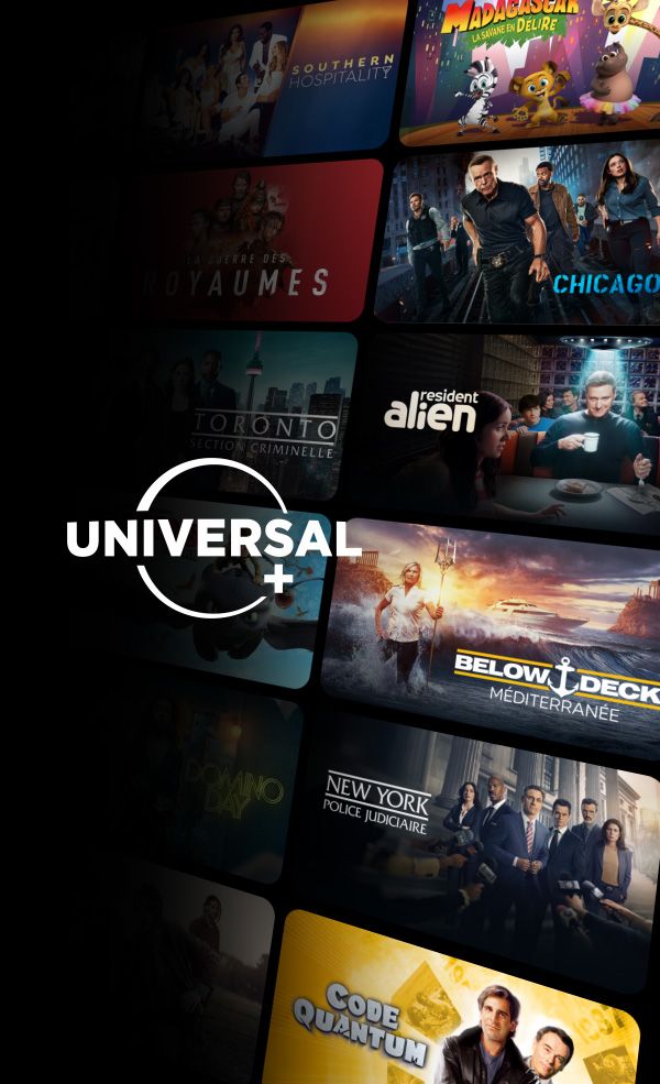 Les chaines Universal+ incluses sur votre Freebox