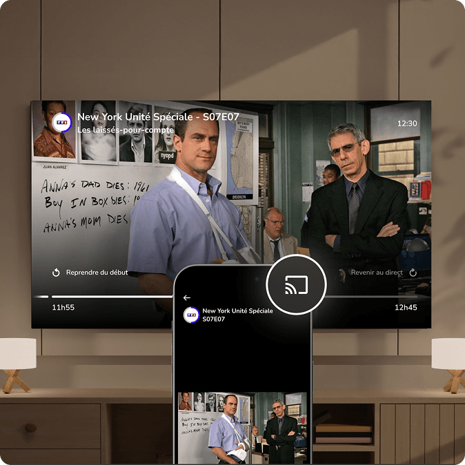 Diffusez avec AirPlay et Chromecast