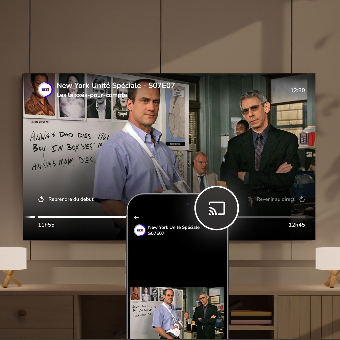 Diffusez avec AirPlay et Chromecast