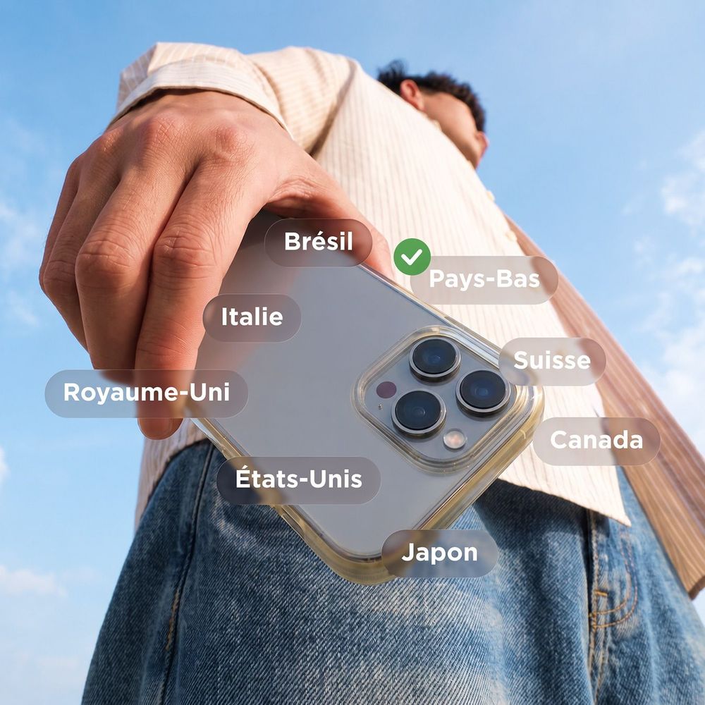 Homme avec téléphone à la main