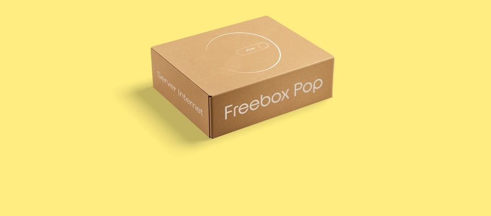 Emballage éco-responsable de la Freebox Pop