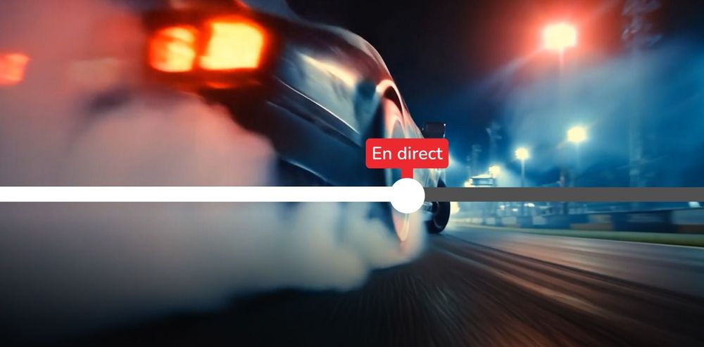 barre de progression du contrôle du direct