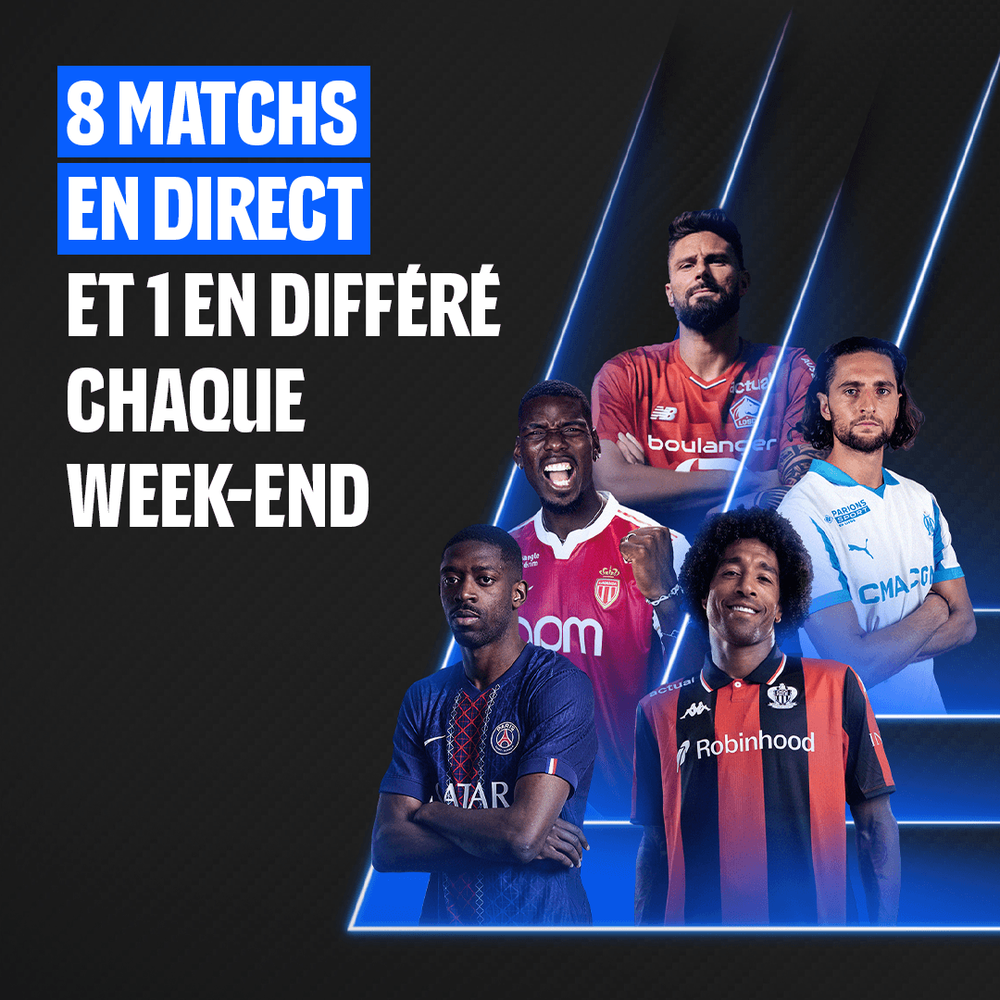 Ligue 1+ : 8 matchs en direct et 1 en différé chaque semaine