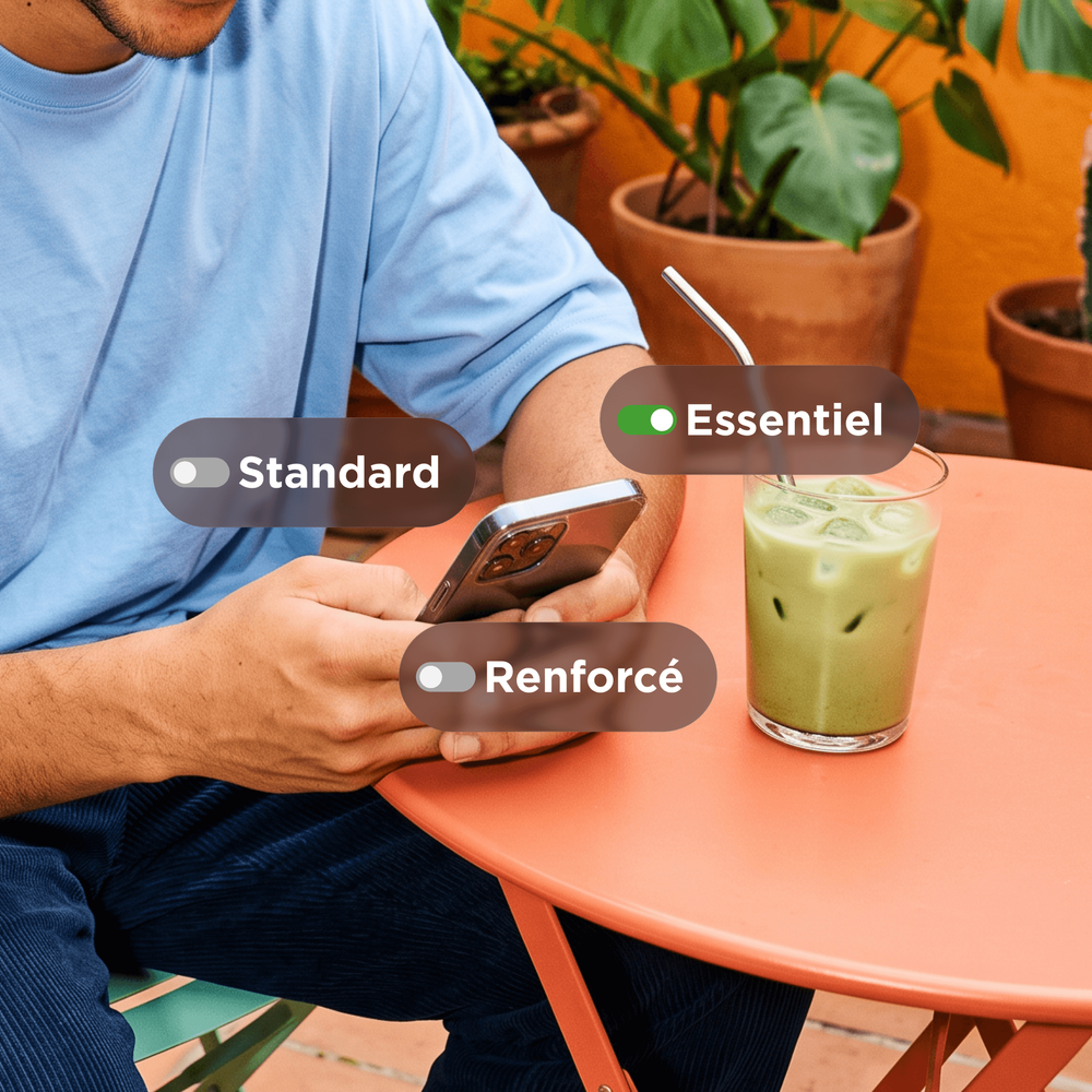 Téléphone proposant différentes protections
